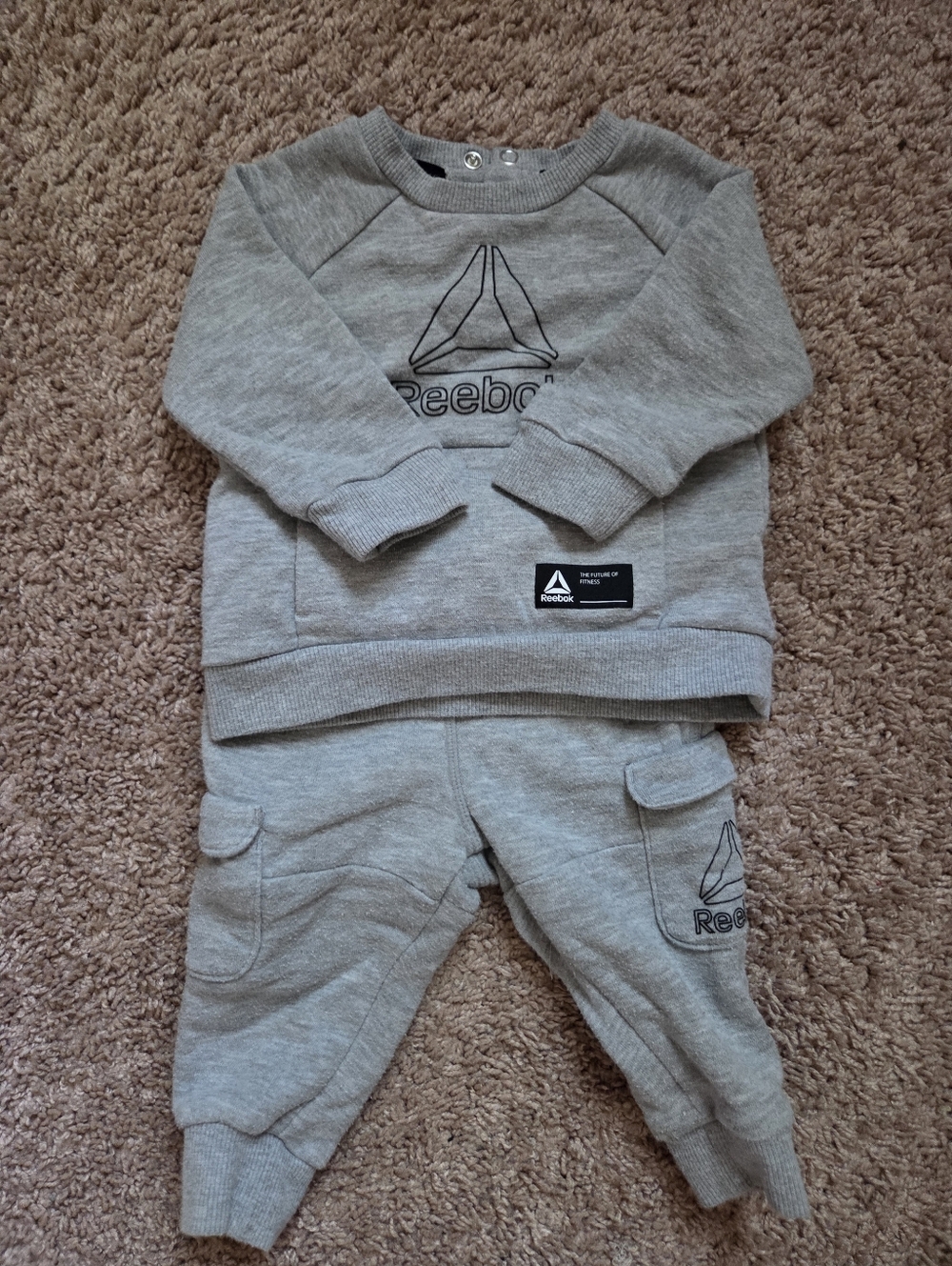 Reebok Toddler Gray Sweatshirt & Jogger Set